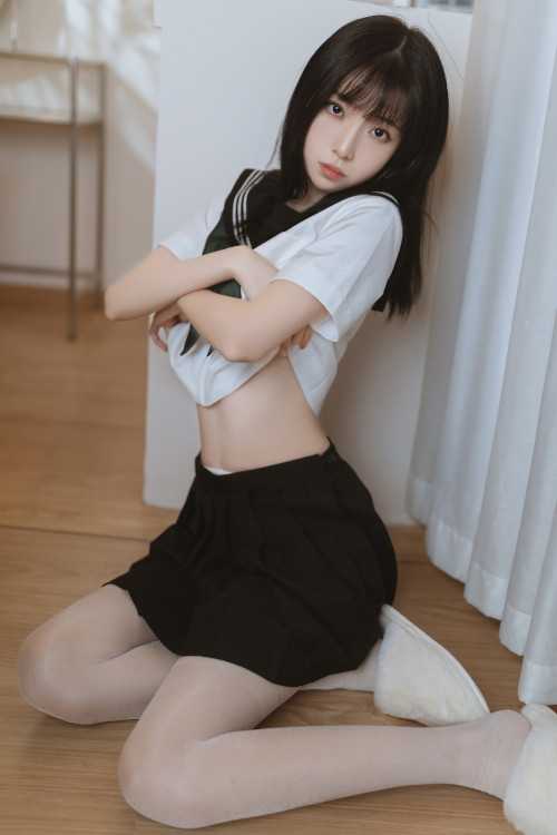 Cosplay 许岚LAN 白丝水手服